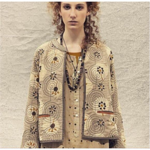 Gudrun Sjoden Halo Woven Quilted Cotton Jacket Womens XL - Picture 2 of 10